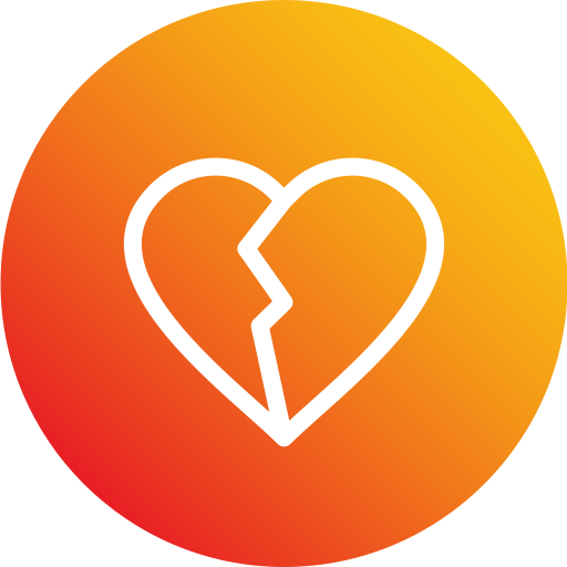 Broken heart Generic Flat Gradient icon