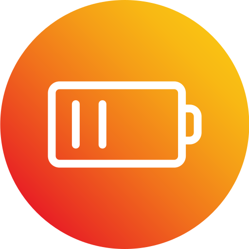 halbe batterie Generic Flat Gradient icon