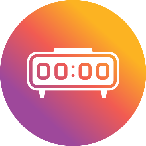 Digital alarm clock Generic Flat Gradient icon