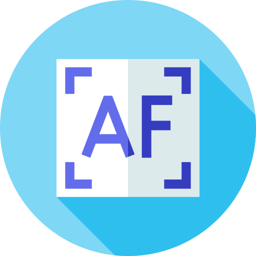 automatyczne ustawianie ostrości Flat Circular Flat ikona