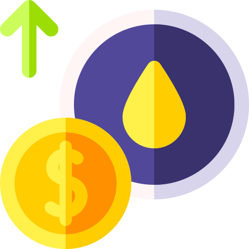 prix du pétrole Basic Rounded Flat Icône