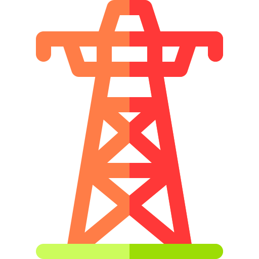 torre de transmisión Basic Rounded Flat icono