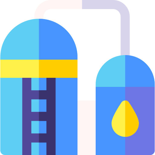 Oil refinery Basic Rounded Flat icon
