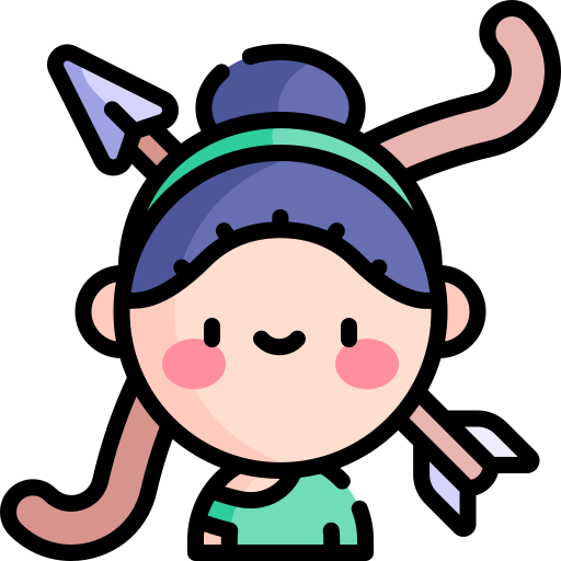 아르테미스 Kawaii Lineal color icon