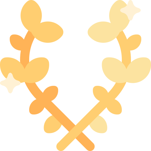 corona de laurel Kawaii Flat icono