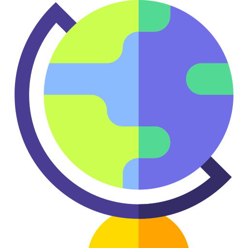 Planet earth Basic Straight Flat icon