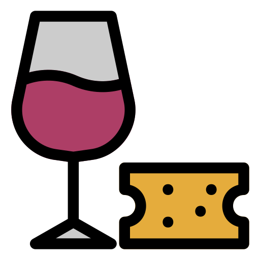 Бокал для вина Generic Outline Color иконка