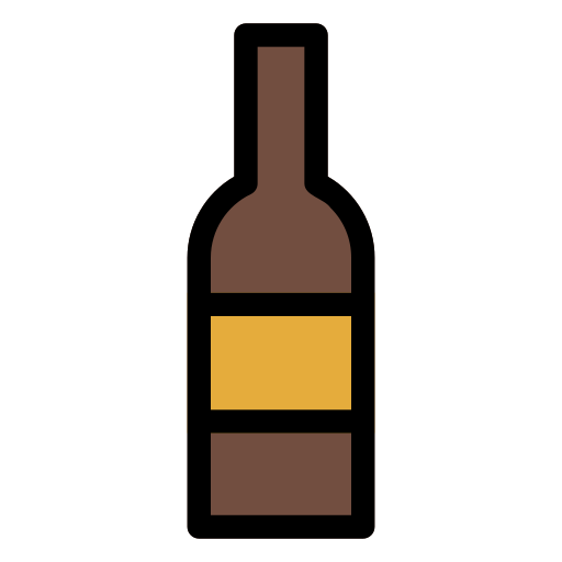 bouteille de vin Generic Outline Color Icône