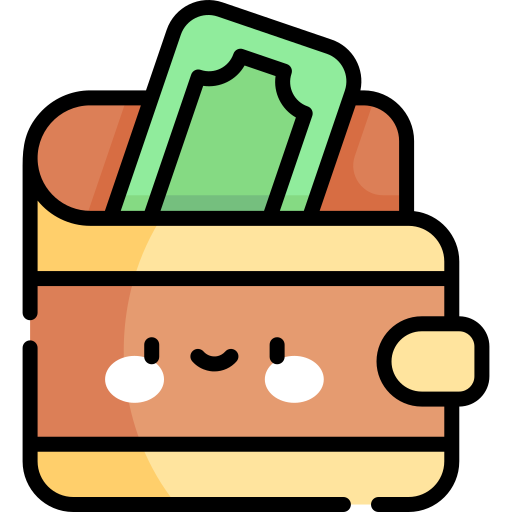 Wallet Kawaii Lineal color icon