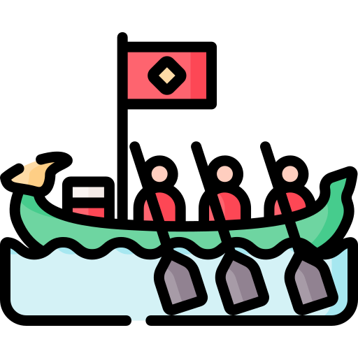 Dragon boat festival Special Lineal color icon