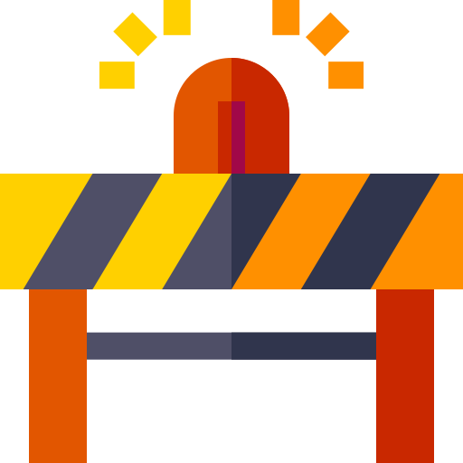 barrera de carretera Basic Straight Flat icono