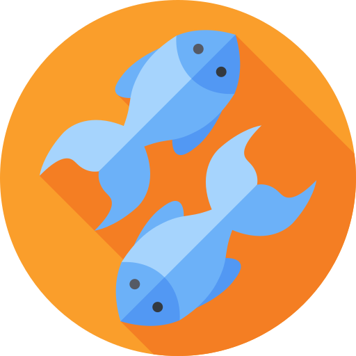 pesci Flat Circular Flat icona