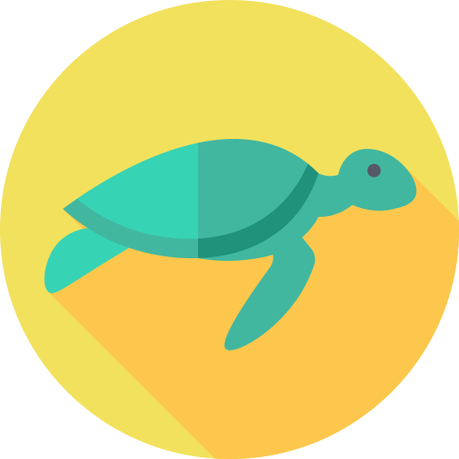 tortuga marina Flat Circular Flat icono