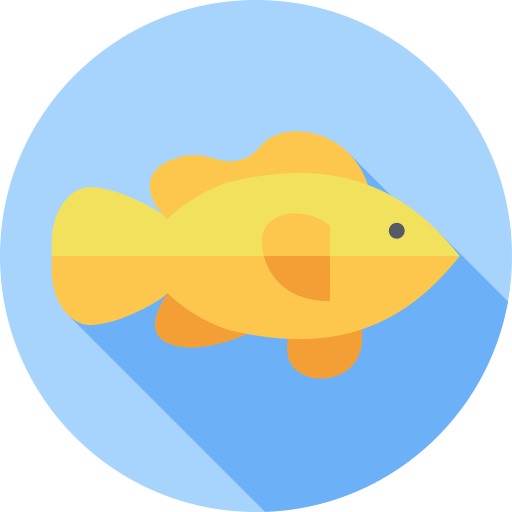 peixe Flat Circular Flat Ícone