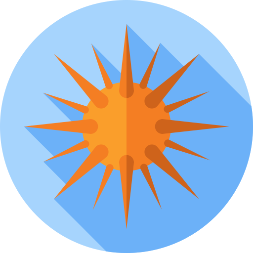 erizo de mar Flat Circular Flat icono