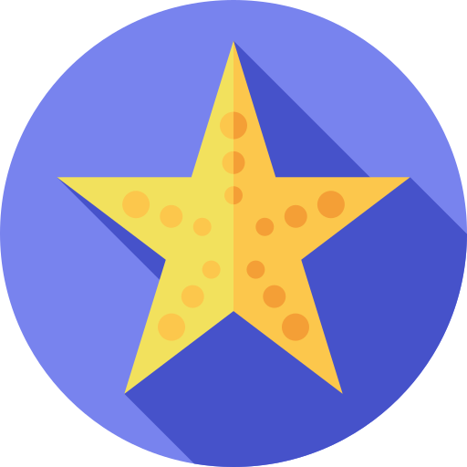 estrella de mar Flat Circular Flat icono