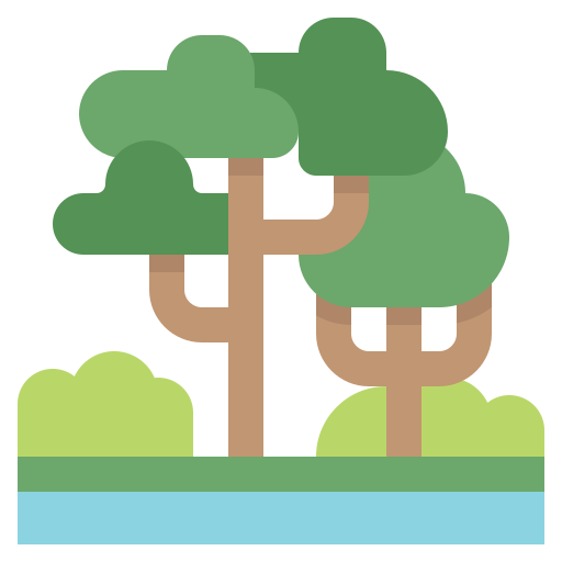 regenwoud Generic Flat icoon