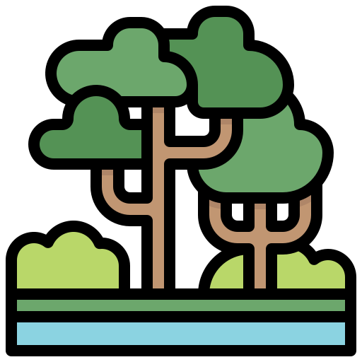 foresta pluviale Generic Outline Color icona
