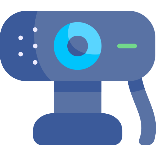 cámara web Kawaii Flat icono