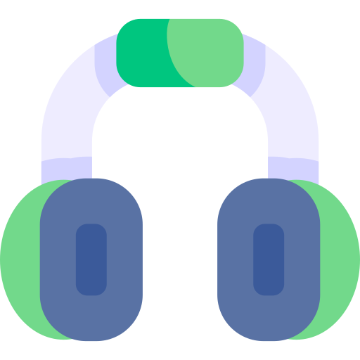słuchawki Kawaii Flat ikona