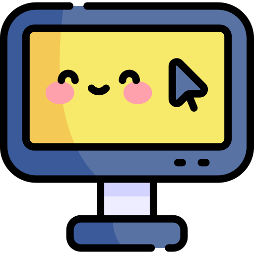 monitor Kawaii Lineal color icoon