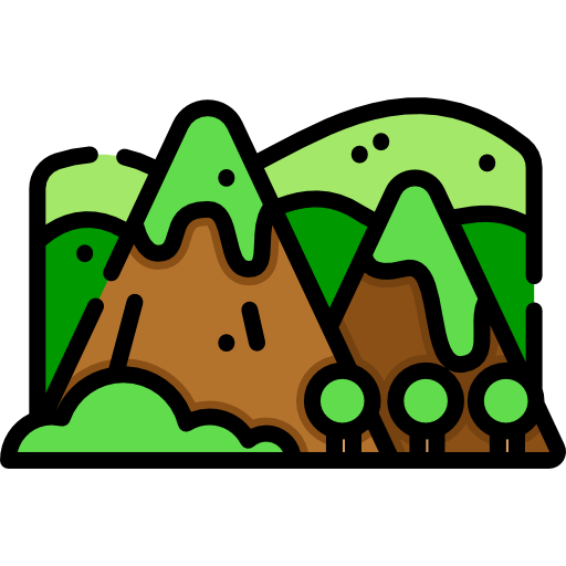 언덕 Special Lineal color icon