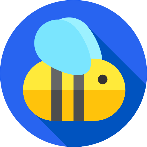 Bee Flat Circular Flat icon