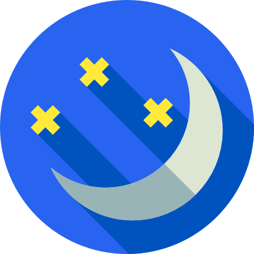 달 Flat Circular Flat icon
