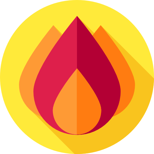 Flame Flat Circular Flat icon