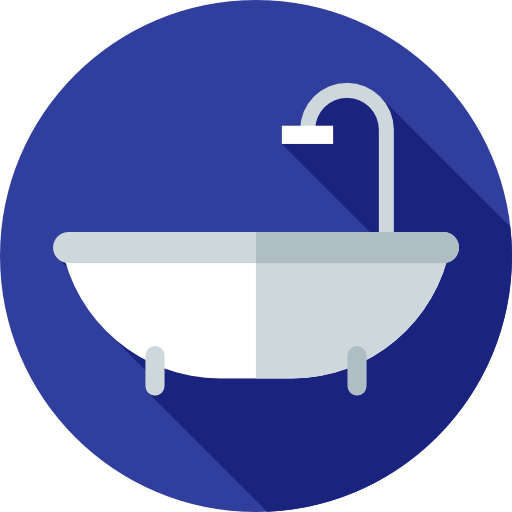 bañera Flat Circular Flat icono