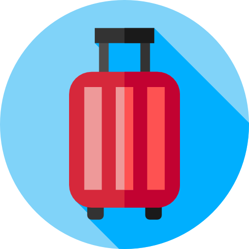 bagage Flat Circular Flat icoon