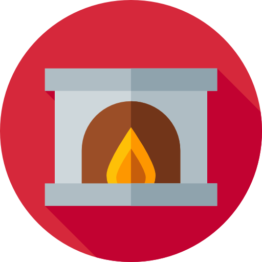 Fireplace Flat Circular Flat icon