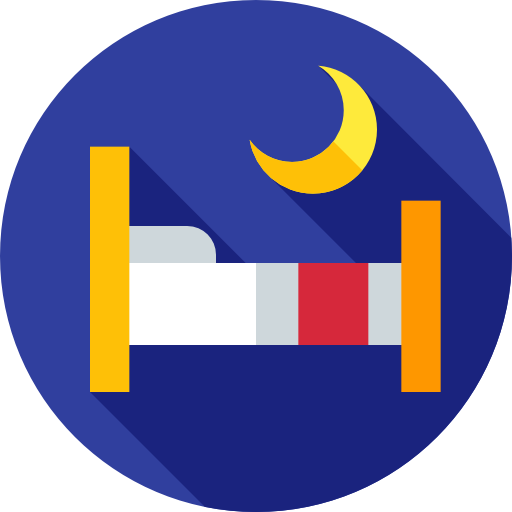 cama individual Flat Circular Flat icono