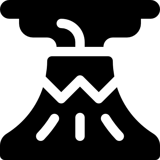화산 Basic Rounded Filled icon
