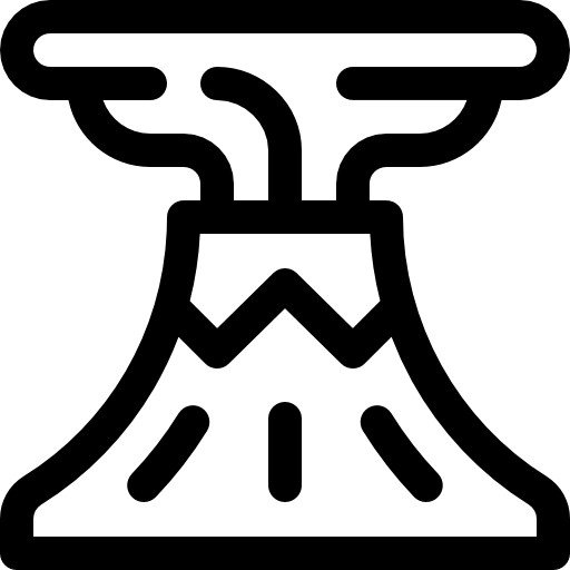 화산 Basic Rounded Lineal icon