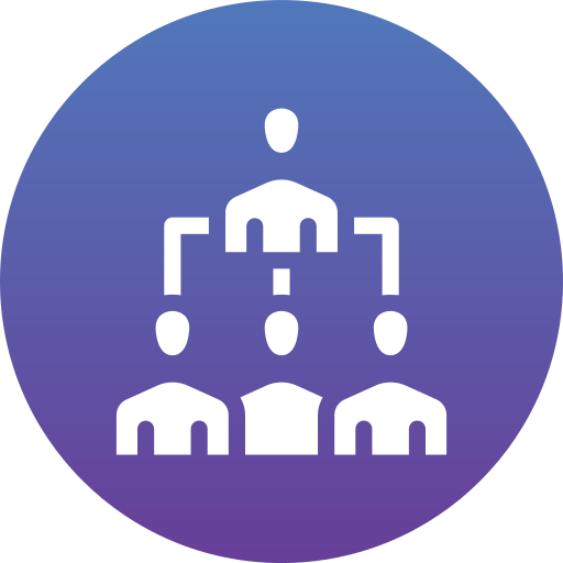 struktura organizacyjna Generic Flat Gradient ikona