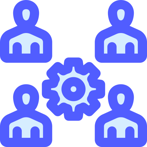 Team management Generic Blue icon