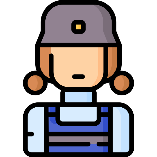 Riot police Special Lineal color icon