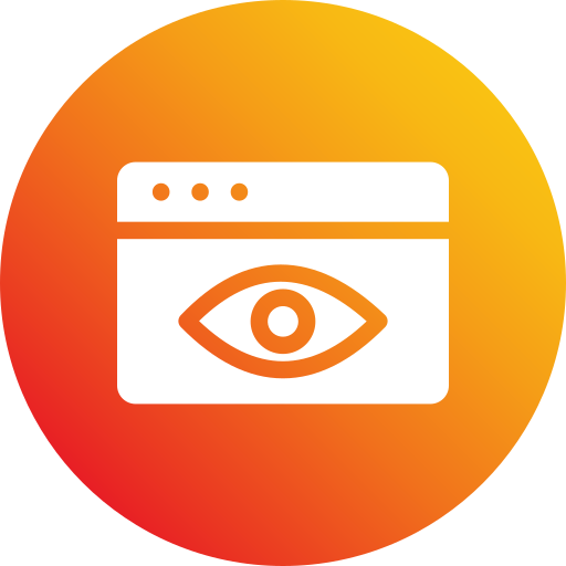 cyber oog Generic Flat Gradient icoon
