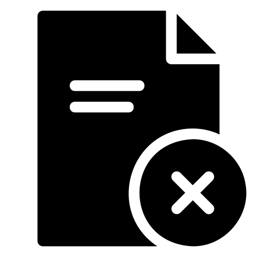 rejeitado Generic Glyph Ícone