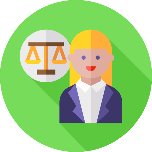 Lawyer Flat Circular Flat icon
