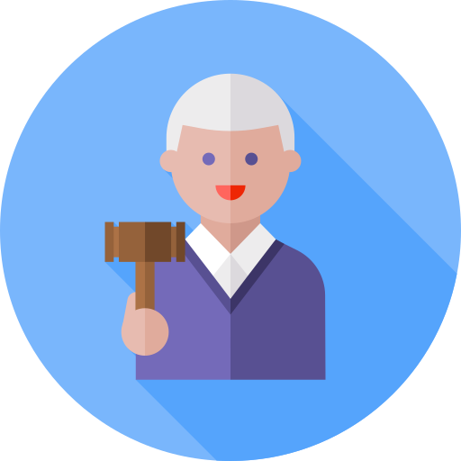 Judge Flat Circular Flat icon