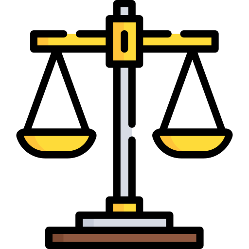 escala de justicia Special Lineal color icono