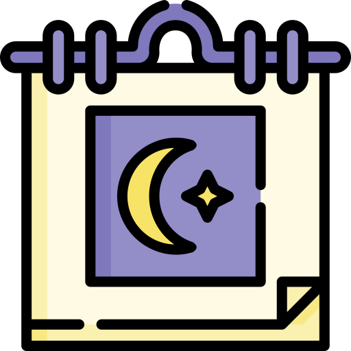 calendario lunar Special Lineal color icono