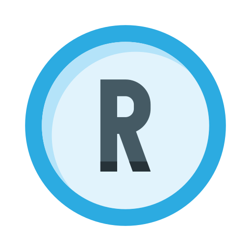 Letter r edt.im Lineal color icon