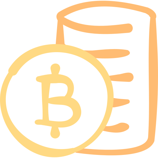 bitcoin Basic Hand Drawn Color icon