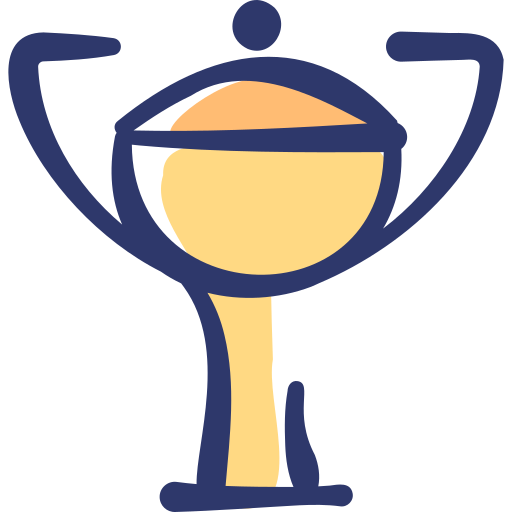 Trophy Basic Hand Drawn Lineal Color icon