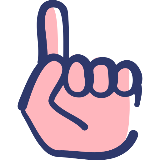 finger hoch Basic Hand Drawn Lineal Color icon