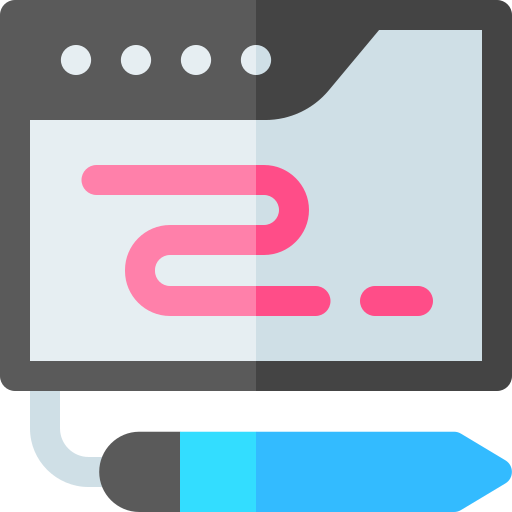 グラフィックタブレット Basic Rounded Flat icon