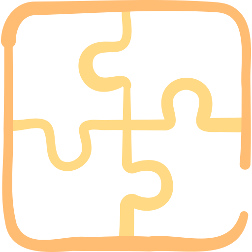 puzzle Basic Hand Drawn Color icona